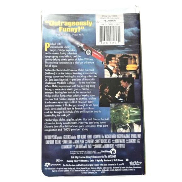 Flubber VHS (1998) – Walt Disney Home Video, Robin Williams - Picture 2 of 6